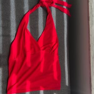Red Halter Tank Top - Women